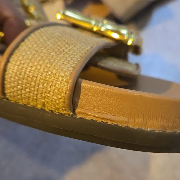 SCHUTZ Enola Sporty Natural Tan Buckle Sandals - Picture 11 of 13